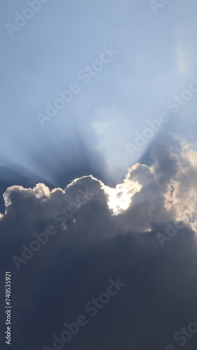 Sunlight Breaking Through Dramatic Cloud Formation