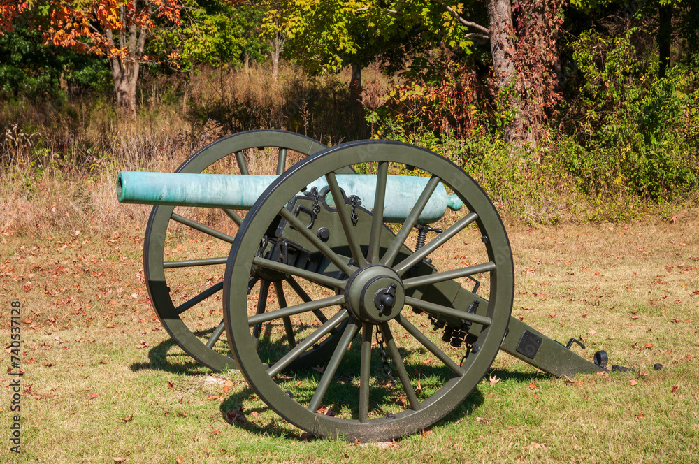 Cannon at Stones River National Battlefield in Rutherford County, Tennessee