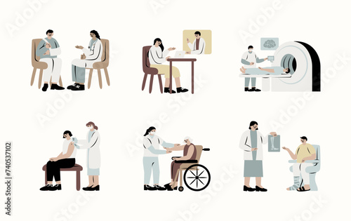 Doctor and Patient Vector Illustration