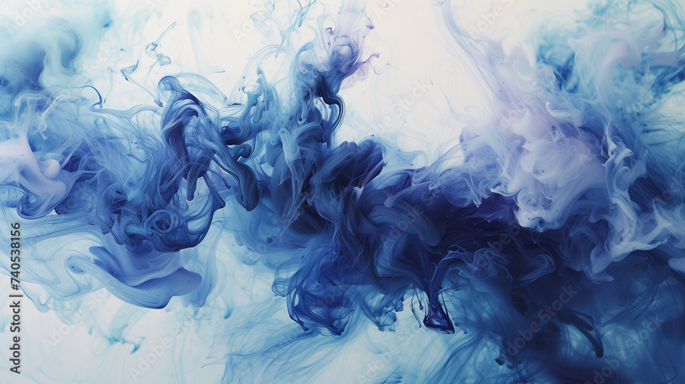 Smeared ink smoke in pastel paradise, elegantly flowing on wet textured paper.