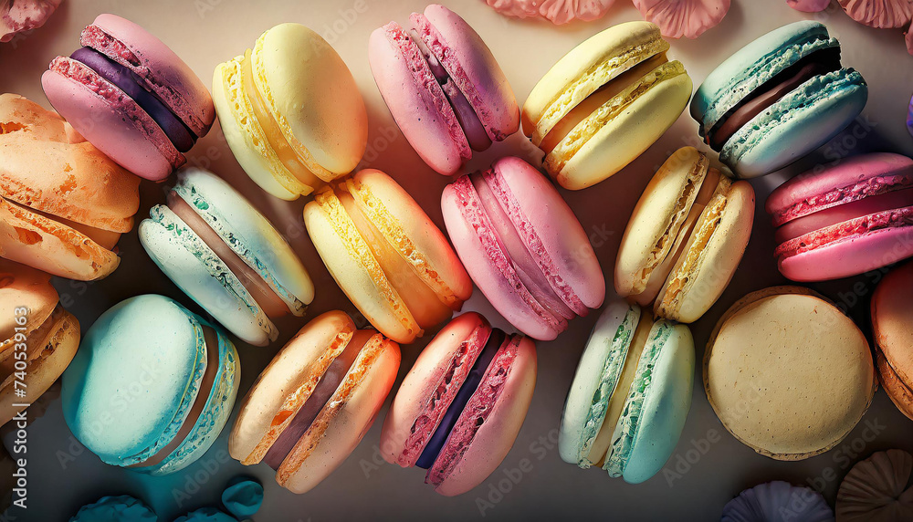 Sweet colorful macarons . Tasty colourful macaroons. Sweet colorful macarons . Tasty colourful macaroons.