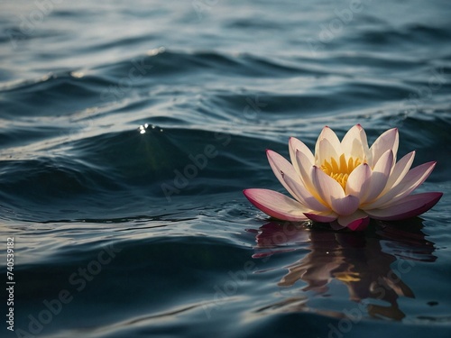 Beautiful water lily in the water