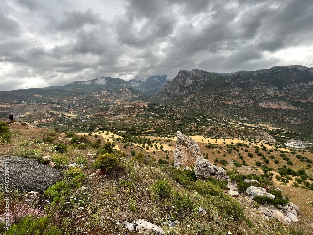 Beautiful view of northern Morocco on a cloudy day