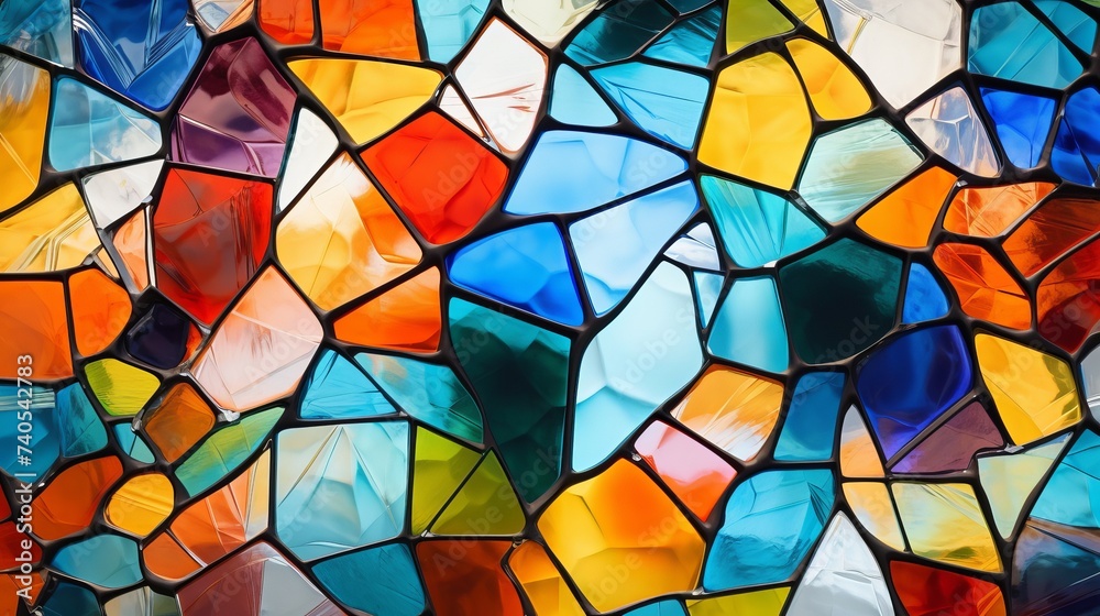 Abstract mosaic from peaces of colorful glass Abstract mosaic from peaces of colorful glass