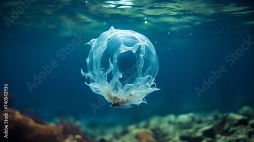 An abstract underwater object with depth of field