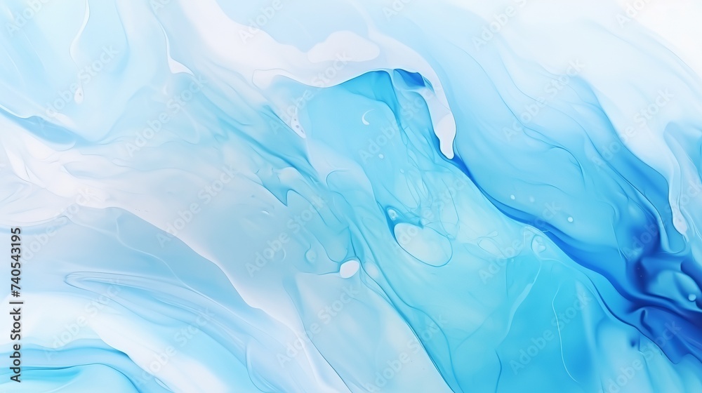 Beautiful color abstract background from mixied water and oil. Pastel colored abstraction. Blue and white background