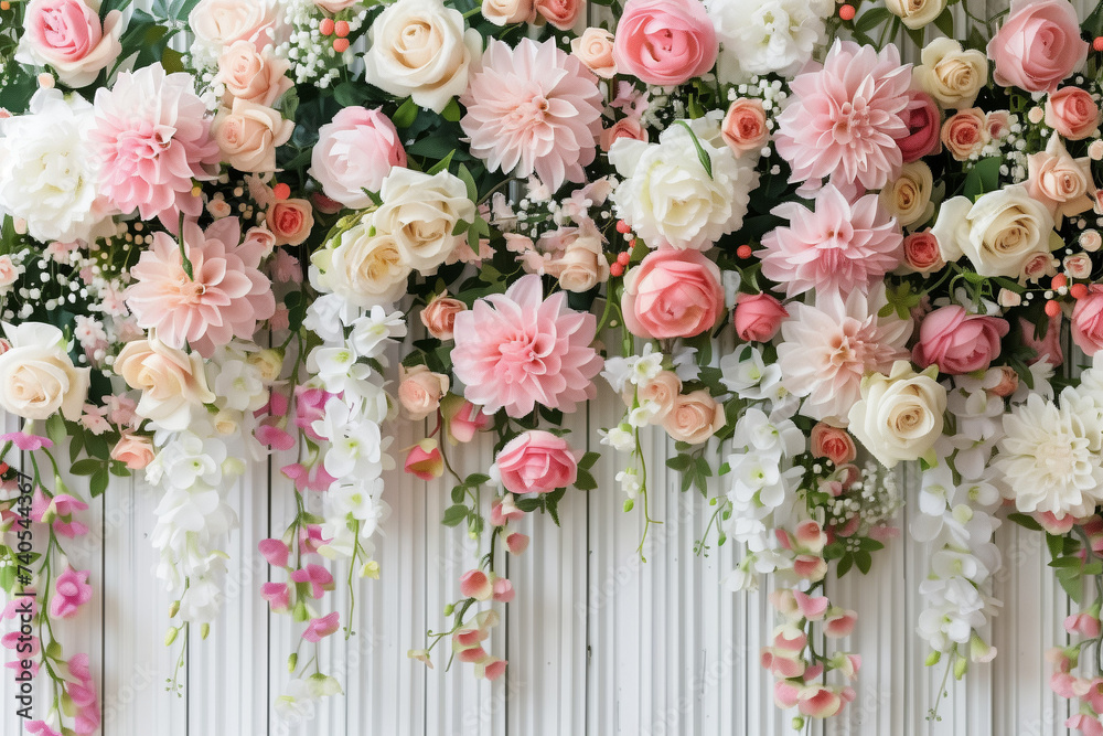 bouquet of roses on white background - wedding decor bouquet of roses on white background - wedding decor