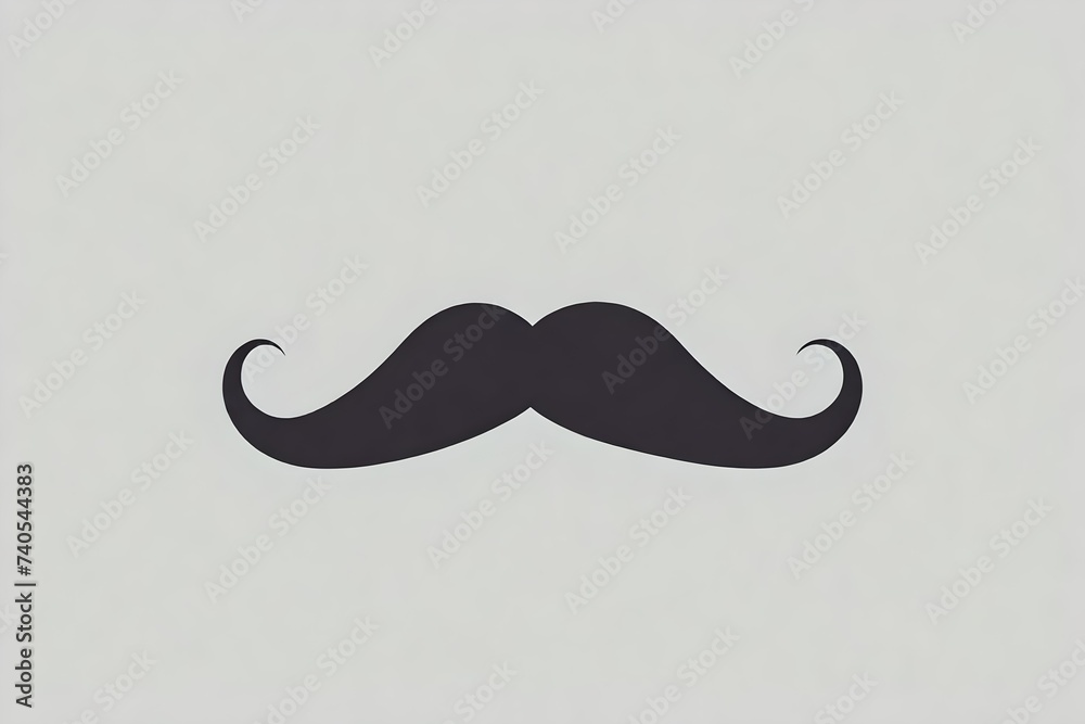Isolated Mustache Flat Icon or Symbol Isolated Mustache Flat Icon or Symbol