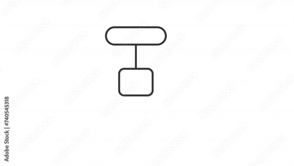 Animated algorithm icon. Flowchart line animation. Decision making ...