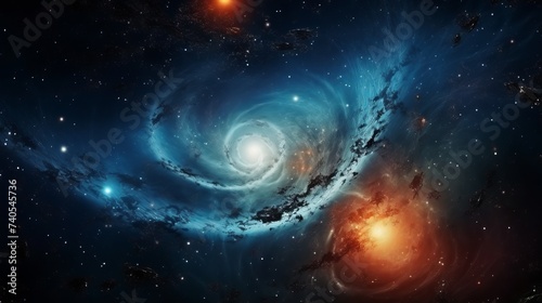 Galaxy in space, beauty of universe, black hole. Elements furnished by ,