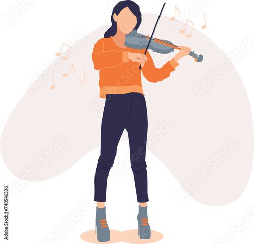 Girl playing violin