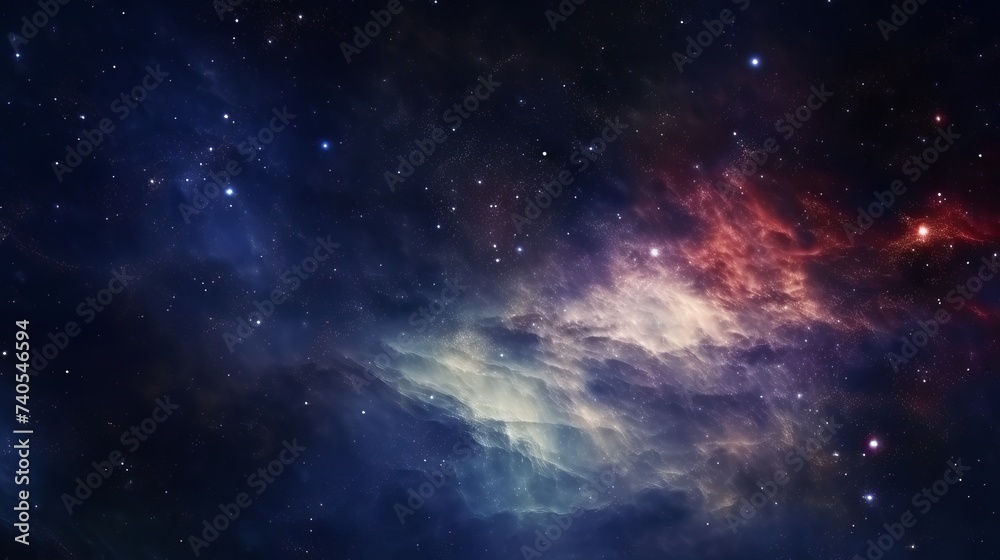 High definition star field, colorful night sky space. Nebula and galaxies in space. Astronomy concept background