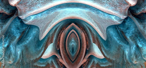 symmetrical abstract composition imitating the female sex, imitating female genitalia, visual allegories, visual metaphors photo