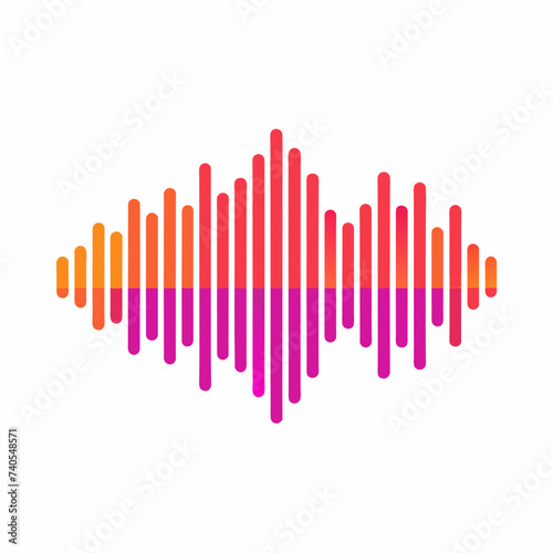 sound waveform for radio podcasts  music player  video editor  voise message in social media chats  voice assistant  recorder. vector illustration  white background