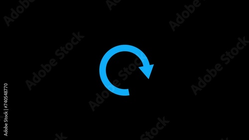 Loading circle animation on black transparent background, More, Searching, Updating, and Buffering Circle photo