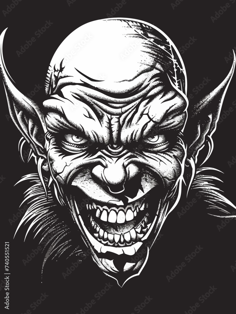 Devil Face Smile Illustration
