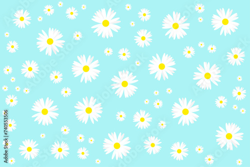 floral design pattern on teal background