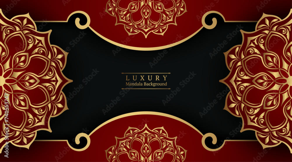 luxury background, with gold mandala