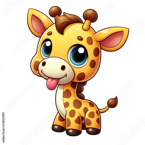 giraffe isolated on transparent background  png