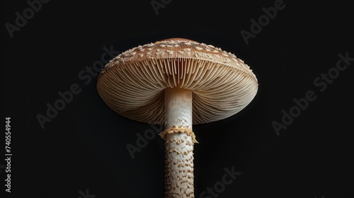 Mushroom - macro photography, close-up. Edible mushrooms, vegetables, plants. Background for advertising, vegetarian food.
