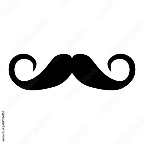 Mustache line icon. Beard, hair, razor, nose, face, man, sideburns, shaving, hair, stubble, pipe. Vector line icon for business and advertising photo