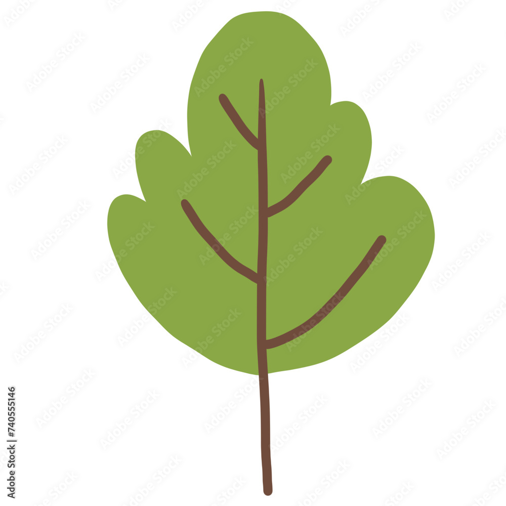 tree leaf plant cartoon kids illustration tree leaf plant cartoon kids illustration