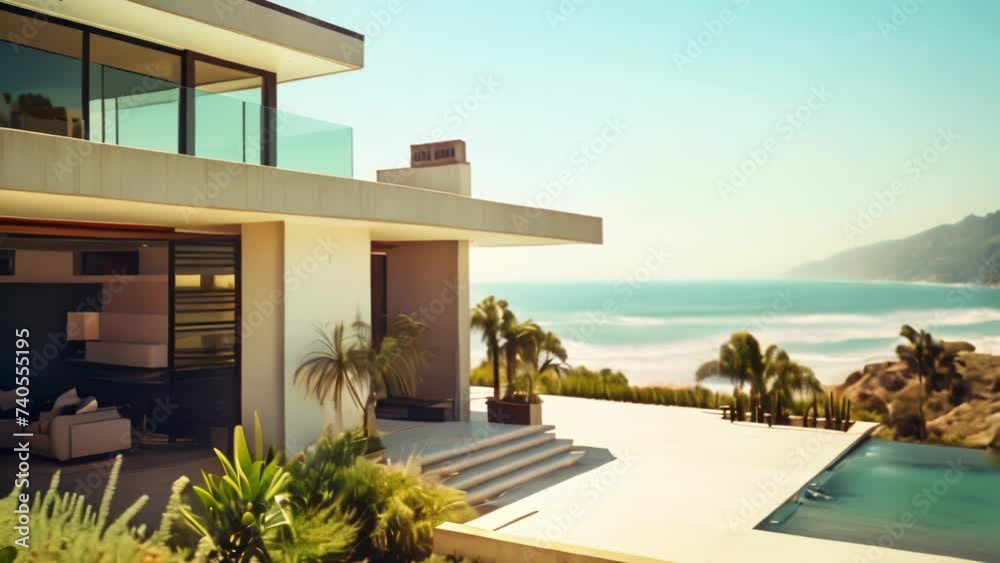 Impressive Contemporary Mansion Facade. Generative ai Impressive Contemporary Mansion Facade. Generative ai