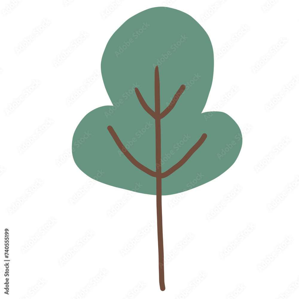 tree leaf plant cartoon kids illustration tree leaf plant cartoon kids illustration