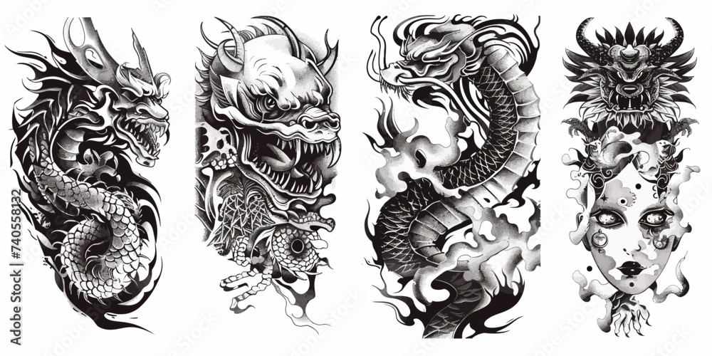 Set Of Tattoo Design