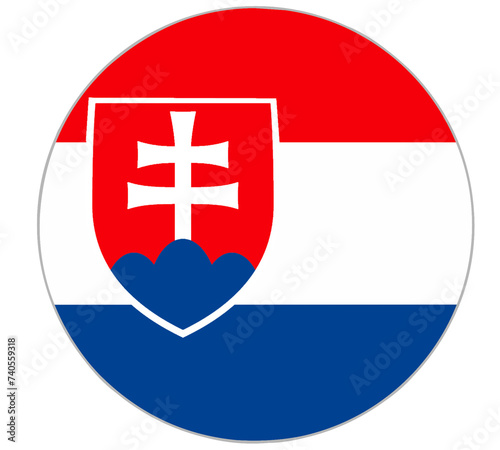 Slovak flag is round photo