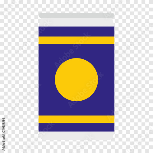 Blue can of beer line icon. Hops, foam, alcohol, belly, malt, drink, wine, bar, barley, yeast, water, hangover. Vector line icon for business and advertising