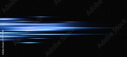 Vector illustration in blue color. Set of light effects. Glare and flash. Bright beams of light. Glowing lines. Vector illustration.Dust. Christmas Flash.