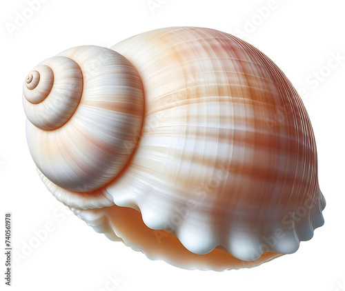 Isolated seashell for use as decoration element
