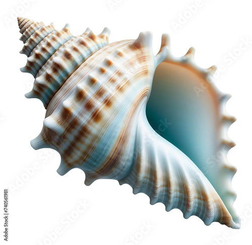 Isolated seashell for use as decoration element