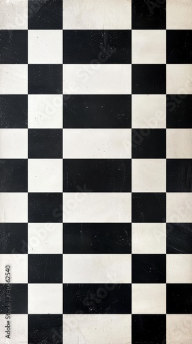 Classic Black and White Checkerboard Pattern - Consists of Number of Black and White Squares arranged in Grid with each Square Color alternating created with Generative AI Technology © Sentoriak