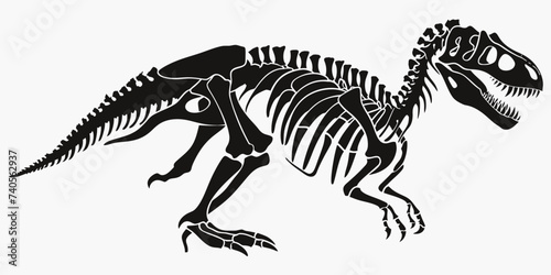 Trex Skeleton Illustration © Hungarian