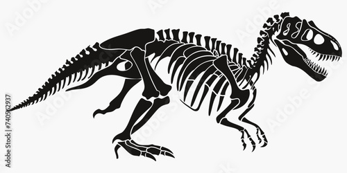 Trex Skeleton Illustration