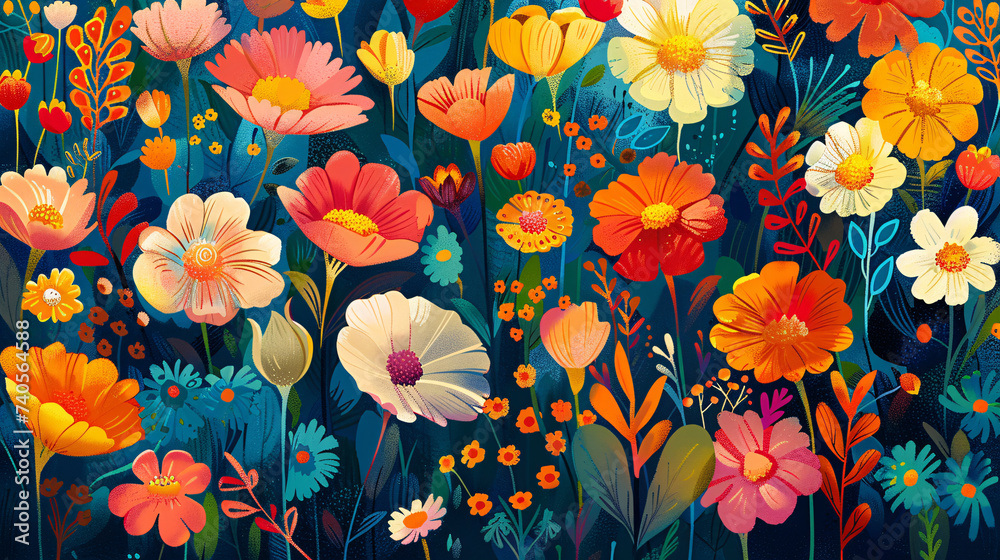 Beautifully rendered floral design by hand.
Beautifully rendered floral design by hand.