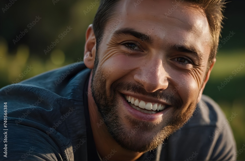 Cheerful Charm: The Genuine Grin of a Happy Gentleman, generative AI Cheerful Charm: The Genuine Grin of a Happy Gentleman, generative AI