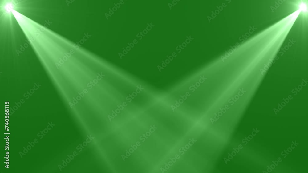 Spotlight spotlight isolated on green screen