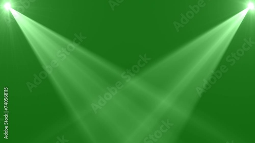 Spotlight spotlight isolated on green screen photo