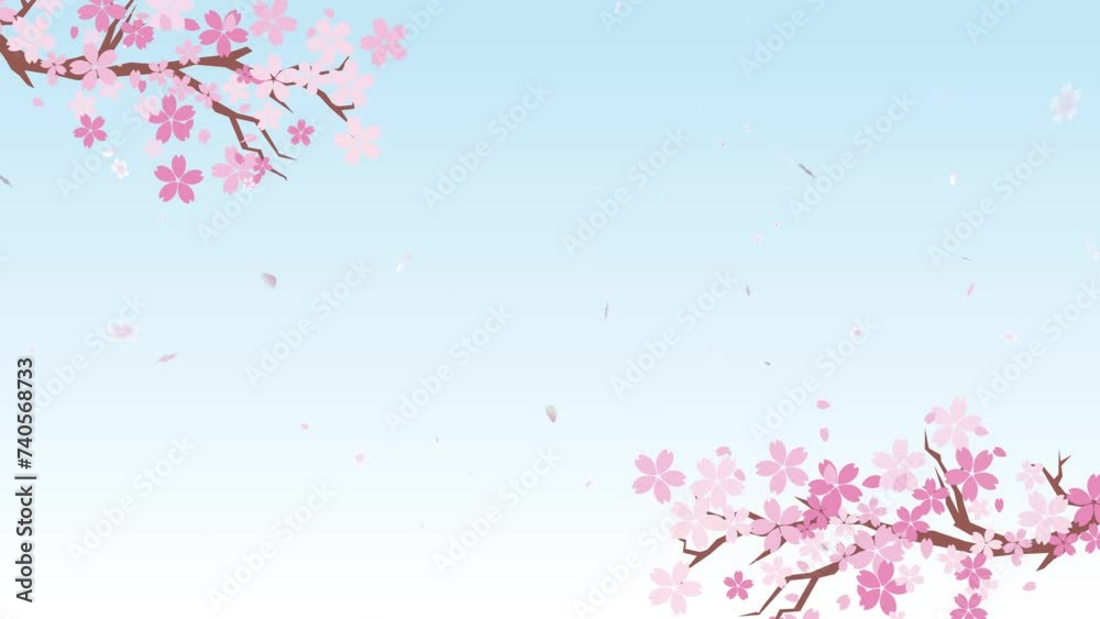 風になびく春の桜の花びら
風になびく春の桜の花びら