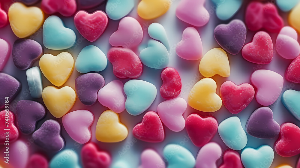 Many colorful candies