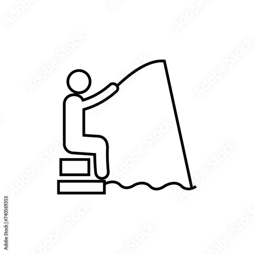 Fishing icon vector. Hook illustration sign. Bait symbol or logo.