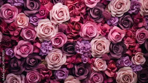 Beautiful rose flowers background for valentine s day and wedding scene