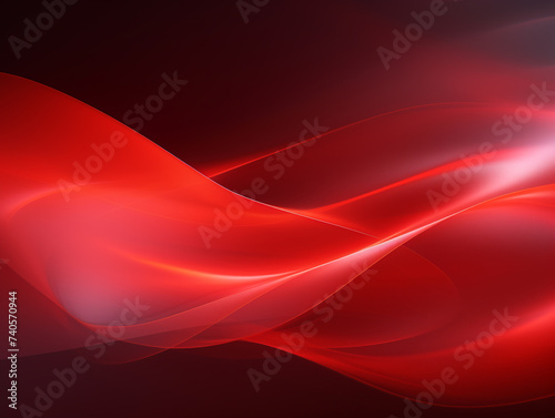 Abstract red gradient textured background with dynamic, glowing light rays and bright waves