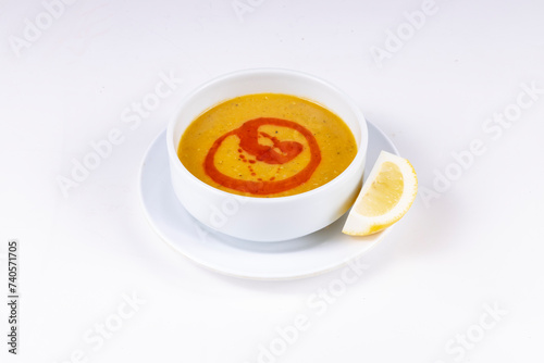 Homemadde lentil soup turkish cuisine
