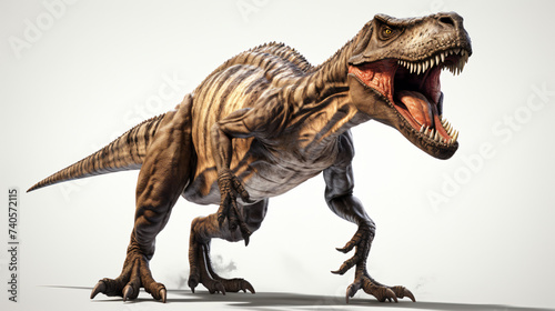 Tyrannosaurus Rex on white background.