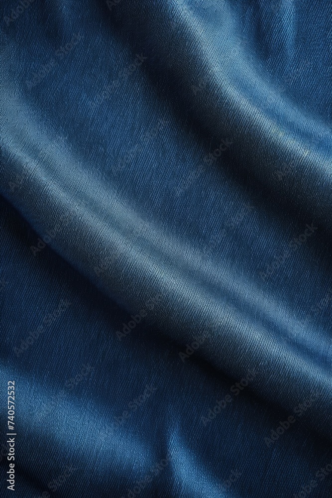 Obraz premium Close up of dark blue cloth, suitable for textile backgrounds