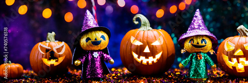 Children's Halloween beautiful background. Selective focus.